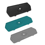 L Size Silicone Faucet Mat Kitchen Protector Faucet Absorbent Mat Sink Splash Guard - Black