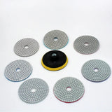 10PCS 100mm Diamond Polishing Pads Set for Granite Marble Concrete Tile - Close-Up Angle