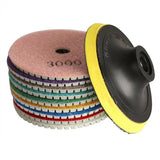 10PCS 100mm Diamond Polishing Pads Set for Granite Marble Concrete Tile - Extra Image