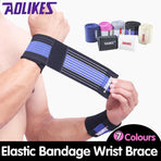 Aolikes Wrist Brace Elastic Bandage Support Sport Gym Wrap Fitness Wristband - Blue