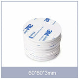 Round 40 x 3mm 3M Double Sided Foam Sticker Tape Side Wall Car Self Adhesive Pads - 4pcs - Low Angle