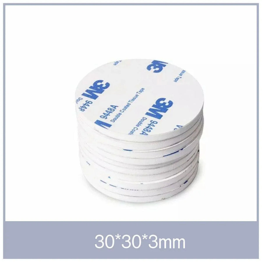 Round 40 x 3mm 3M Double Sided Foam Sticker Tape Side Wall Car Self Adhesive Pads - 6pcs