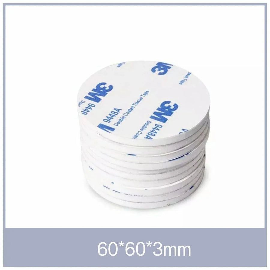 Round 40 x 3mm 3M Double Sided Foam Sticker Tape Side Wall Car Self Adhesive Pads - 6pcs