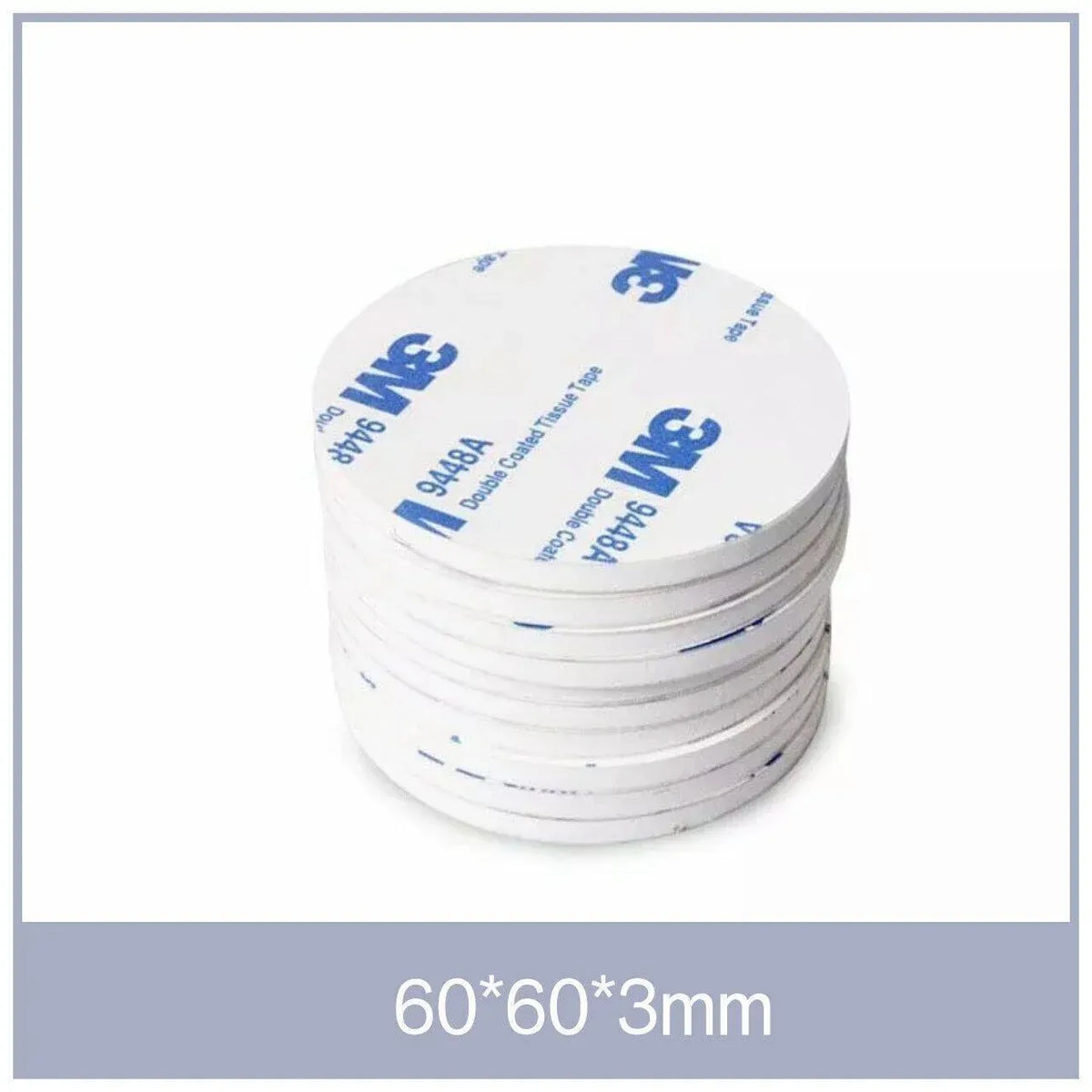 Round 40 x 3mm 3M Double Sided Foam Sticker Tape Side Wall Car Self Adhesive Pads - 8pcs