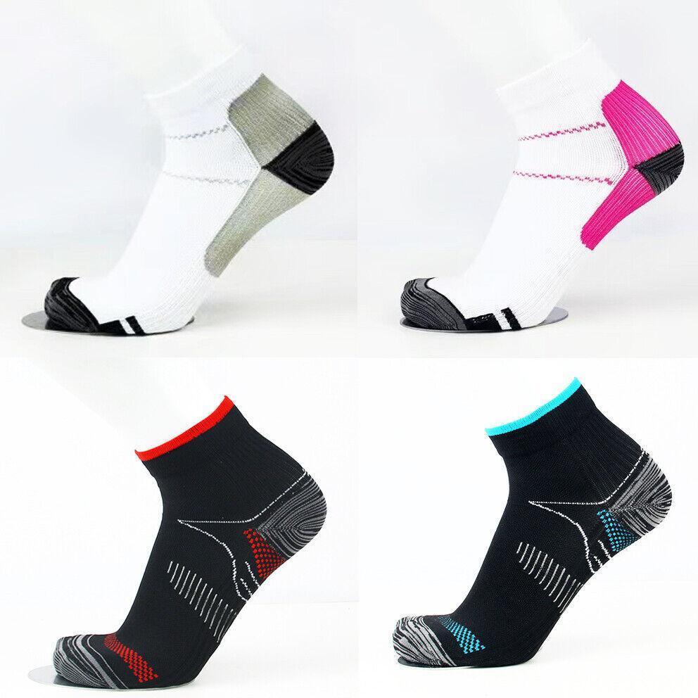 L XL Ankle Compression Socks for Foot Support and Daily Comfort Unisex - Black-Blue