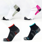 L XL Ankle Compression Socks for Foot Support and Daily Comfort Unisex - Black-Blue