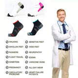 L XL Ankle Compression Socks for Foot Support and Daily Comfort Unisex - Black-Blue