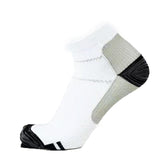 L XL Ankle Compression Socks for Foot Support and Daily Comfort Unisex - Black-Blue - Low Angle