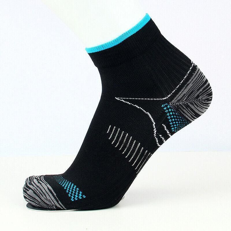 L XL Ankle Compression Socks for Foot Support and Daily Comfort Unisex - Black-Red
