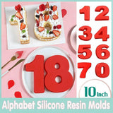 10 Inch Silicone Number Cake Mould Birthday Baking Pan Fondant Tools - 6 or 9