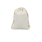 10X Canvas Cotton Drawstring Bags Linen Calico Tote Gift Storage Pouches - 8x10cm