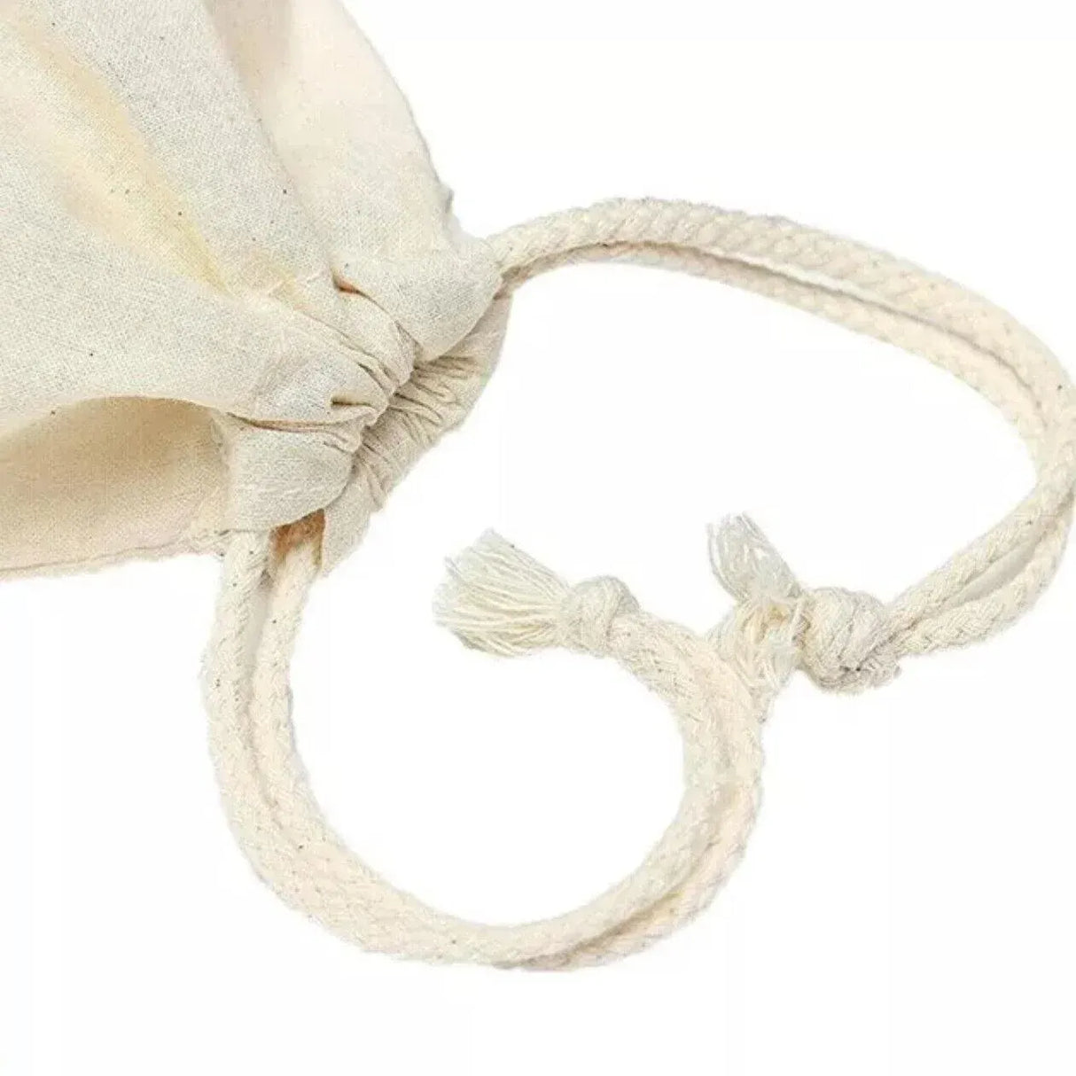 10X Canvas Cotton Drawstring Bags Linen Calico Tote Gift Storage Pouches - 8x10cm