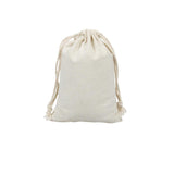 10X Canvas Cotton Drawstring Bags Linen Calico Tote Gift Storage Pouches - 8x10cm - Rear View