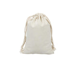 10X Canvas Cotton Drawstring Bags Linen Calico Tote Gift Storage Pouches - 8x10cm - Close-Up Angle