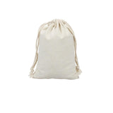 10X Canvas Cotton Drawstring Bags Linen Calico Tote Gift Storage Pouches - 25x35cm