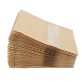 10x 12*20+4cm Stand Up Bag Kraft Paper Seal Packaging Window Zip Lock Pouch - 10 PCS - Front View