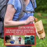 10x 12*20+4cm Stand Up Bag Kraft Paper Seal Packaging Window Zip Lock Pouch - 10 PCS - Side View