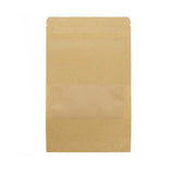 10x 12*20+4cm Stand Up Bag Kraft Paper Seal Packaging Window Zip Lock Pouch - 10 PCS - Low Angle