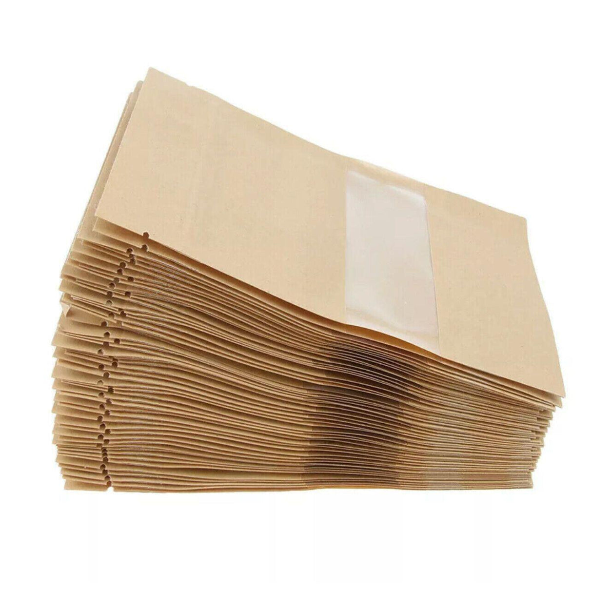 10-200x 23*35+5cm Stand Up Bag Kraft Paper Seal Packaging Window Zip Lock Pouch - 50 PCS
