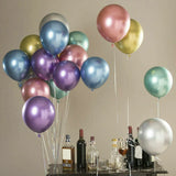 Metallic Latex Balloons 12 Inch Chrome Party Balloons for Birthday Wedding Decoration - Green 10PCS - Extra Image