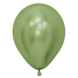 Metallic Latex Balloons 12 Inch Chrome Party Balloons for Birthday Wedding Decoration - Light Green 10PCS