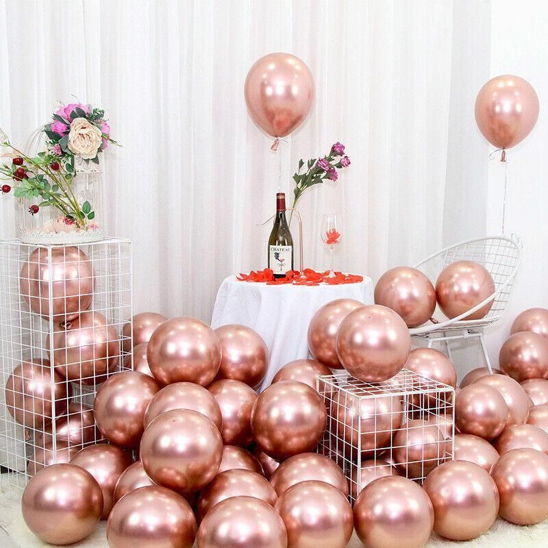 Metallic Latex Balloons 12 Inch Chrome Party Balloons for Birthday Wedding Decoration - Light Green 10PCS