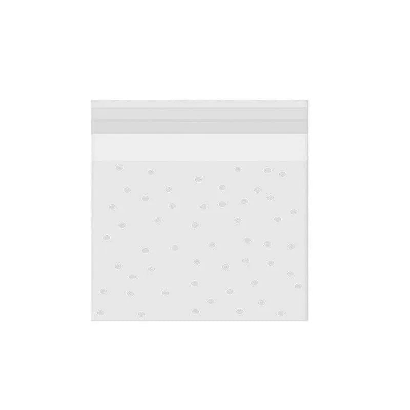 Clear Dotted Self Seal Bags for Cookies Candy Bakery Packaging 100 Pieces Set - 10cm*10cm