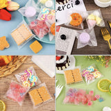 Clear Dotted Self Seal Bags for Cookies Candy Bakery Packaging 100 Pieces Set - 10cm*10cm