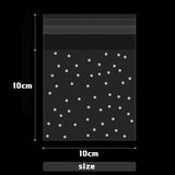 Clear Dotted Self Seal Bags for Cookies Candy Bakery Packaging 100 Pieces Set - 10cm*10cm - Extra Image