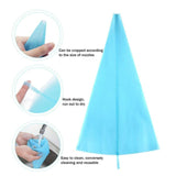 2/4PCS Reusable Silicone Pastry Bag DIY Icing Bags Cream Cake Decorating - 2 PCS(18 inch *2) - 45-Degree Angle