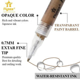 12 Colours Acrylic Paint Pens Markers Skin Tone - 45-Degree Angle