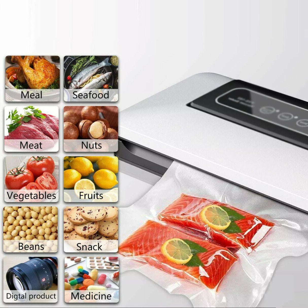 100pcs Vacuum Food Sealer Bags Precut BPA Free Commercial Grade Storage Saver - 10x15cm