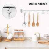 7cm Stainless Steel S Shape Hooks Kitchen Hanger Rack Clothes Hanging Plant Holders - 5PCS - Close-Up Angle