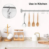 12cm Stainless Steel S Shape Hooks Kitchen Hanger Rack Clothes Hanging Plant Holders - 5PCS - Rear View