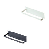 Self-Adhesive Paper Towel Holder Rack for Kitchen Rolls and Wrap Storage - White x 1 unit - Front View