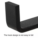 Self-Adhesive Paper Towel Holder Rack for Kitchen Rolls and Wrap Storage - Black x 1 unit