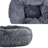 Coffee Cat Bed Pet Bed Dog Donut Nest Calming Deep Sleeping Soft Plush Kennel Washable - 120CM