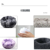 Coffee Cat Bed Pet Bed Dog Donut Nest Calming Deep Sleeping Soft Plush Kennel Washable - 120CM - Extra Image