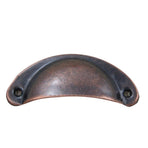 6X Cupboard Door Cabinet Cup Drawer Furniture Retro Antique Pull Shell Handle - Green Bronze