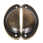 6X Cupboard Door Cabinet Cup Drawer Furniture Retro Antique Pull Shell Handle - Black