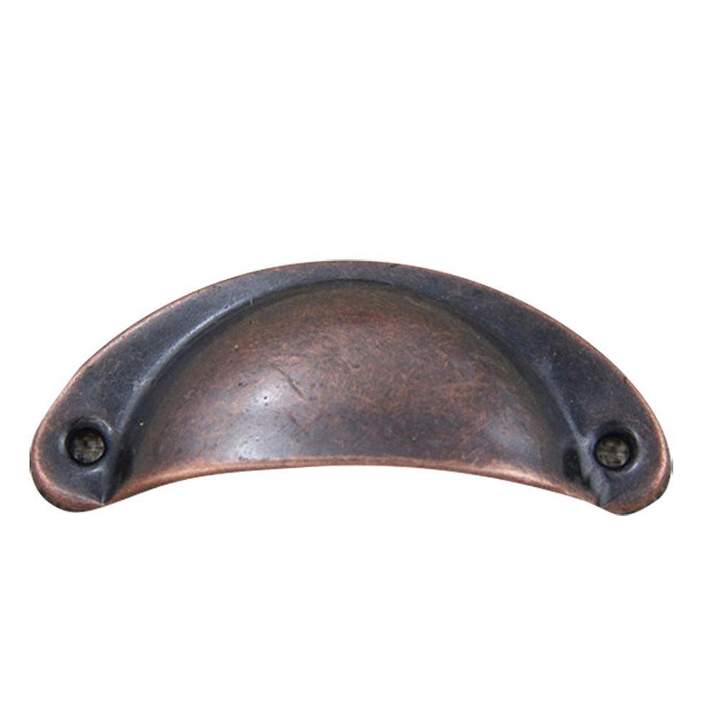 6X Cupboard Door Cabinet Cup Drawer Furniture Retro Antique Pull Shell Handle - Black