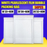 50X Packing Bubble Mailer Self Adhesive Sealing Pearlescent Film Pouch - 20*30+4CM - Front View