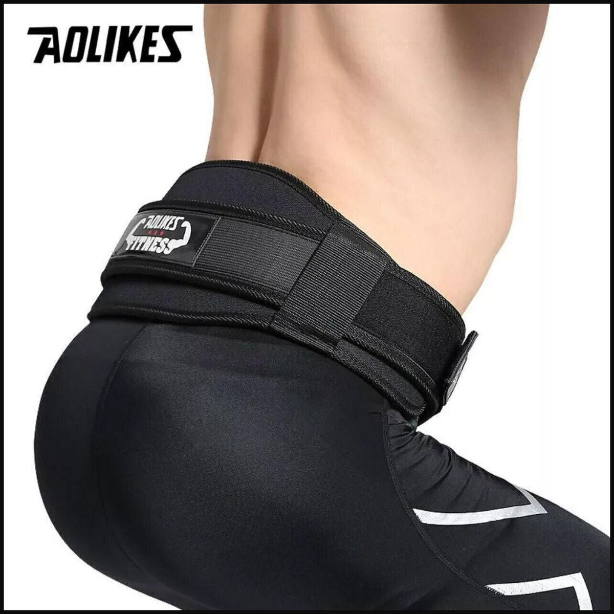 Fitness Weight Lifting Belt Barbell Dumbell Training Back Support Men Women L - Black-L