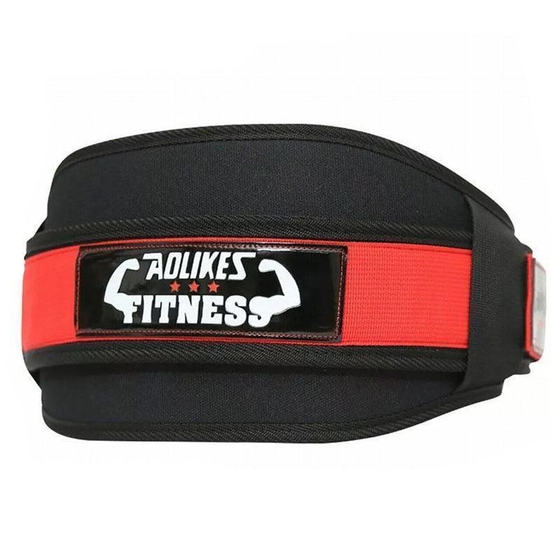 Fitness Weight Lifting Belt Barbell Dumbell Training Back Support Men Women M - Red-M