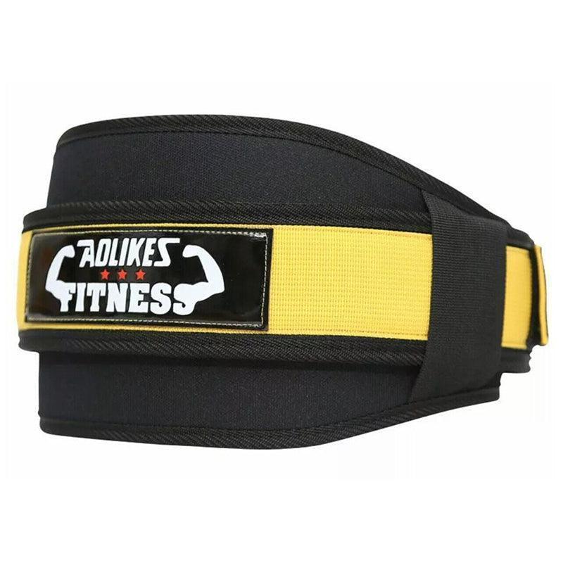Fitness Weight Lifting Belt Barbell Dumbell Training Back Support Men Women M - Yellow-M