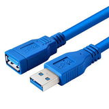 Super speed Usb 3.0 Male To Female Data Cable Extension Cord For Laptop Pc Camera - 1M - Side View