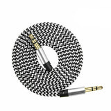AUX Cable 3.5mm Stereo Audio Input Extension Male to Male Auxiliary Car Cord - White