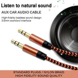AUX Cable 3.5mm Stereo Audio Input Extension Male to Male Auxiliary Car Cord - Orange - Extra Image
