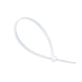 250-1000X Cable Ties Zip Ties Nylon Uv Stabilised Bulk White Clear Cable Tie - 4*150mm 500 PCS - Side View