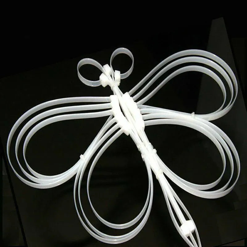 250-1000X Cable Ties Zip Ties Nylon Uv Stabilised Bulk White Clear Cable Tie - 4*150mm 500 PCS